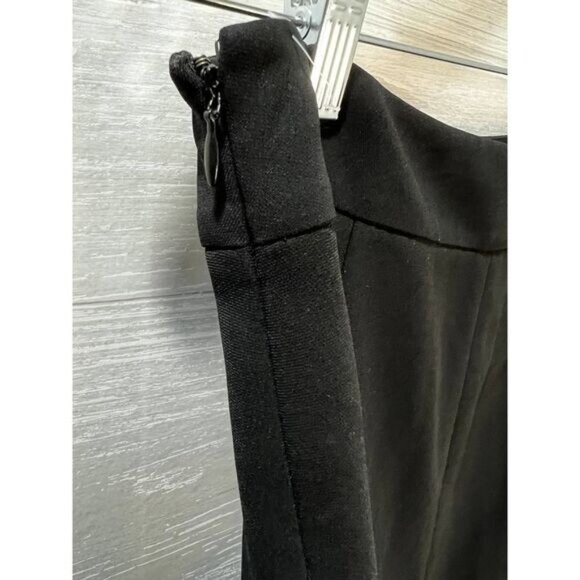 Ann Taylor A-Line Skirt Womens Black Back Slit Size 6 - Picture 3 of 4